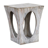 Uttermost Vernen Aged White Accent Table