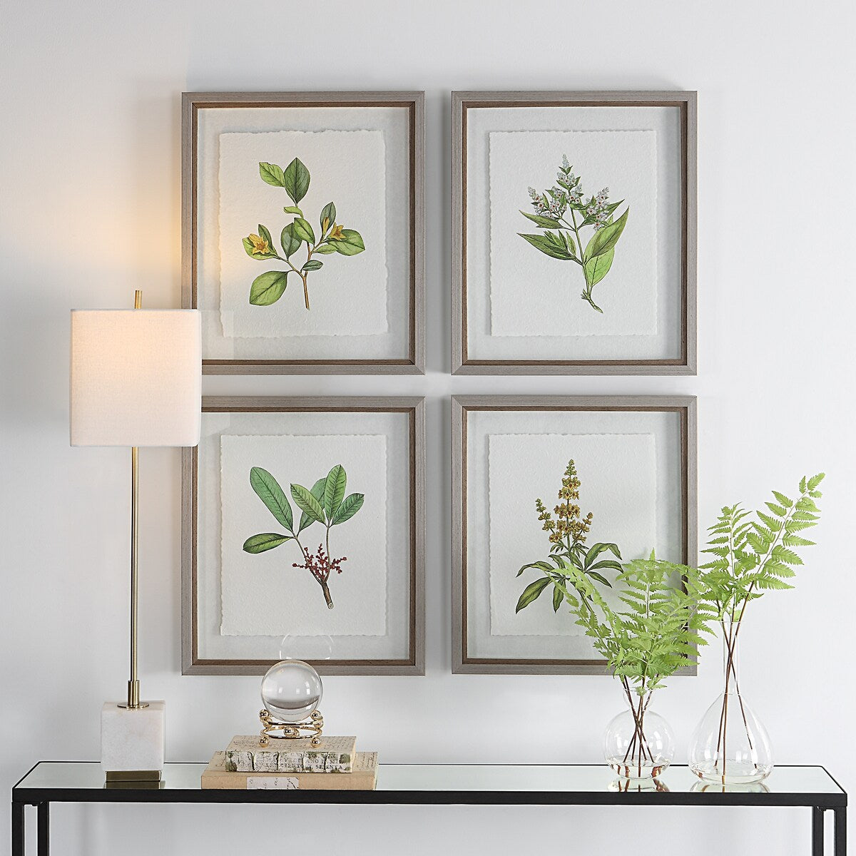 Uttermost Wildflower Study Framed Prints, S/4 - 19 W x 22 H x 1.75 D (inches)