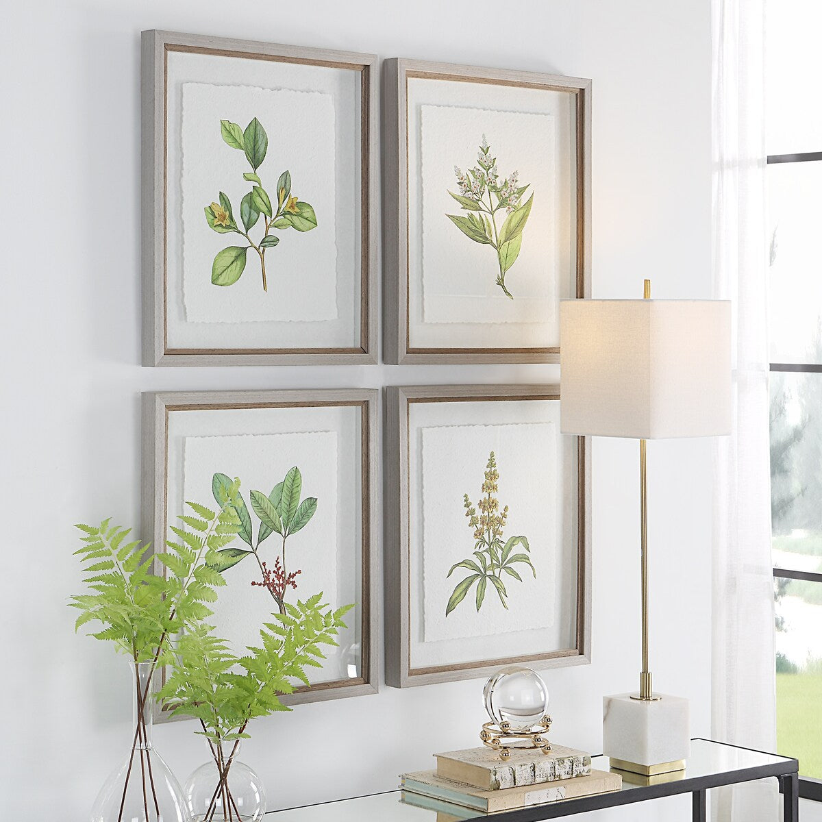 Uttermost Wildflower Study Framed Prints, S/4 - 19 W x 22 H x 1.75 D (inches)