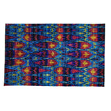 Uzbek Style Sari Silk Oriental Handmade Rug (5'1 x 8') - Denim