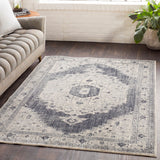 Uzziah Oriental Traditional Area Rug - 6'7" x 9'