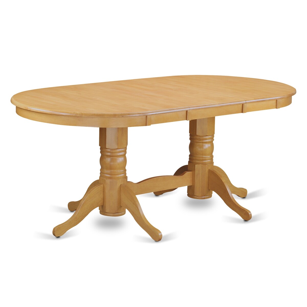 East West Furniture 7 Piece Dining Set- an Oval Dining Table and 6 Wood Seat Chairs, 40x76 Inch, Oak