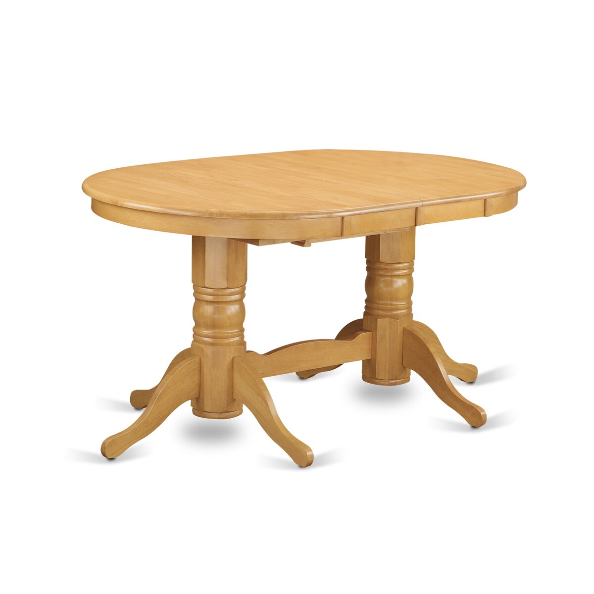 East West Furniture 7 Piece Dining Set- an Oval Dining Table and 6 Wood Seat Chairs, 40x76 Inch, Oak