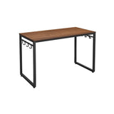 VASAGLE Computer Writing Desk with 8 Hooks ULWD058B08, for Home Office, Simple Study PC Table, 47.2''