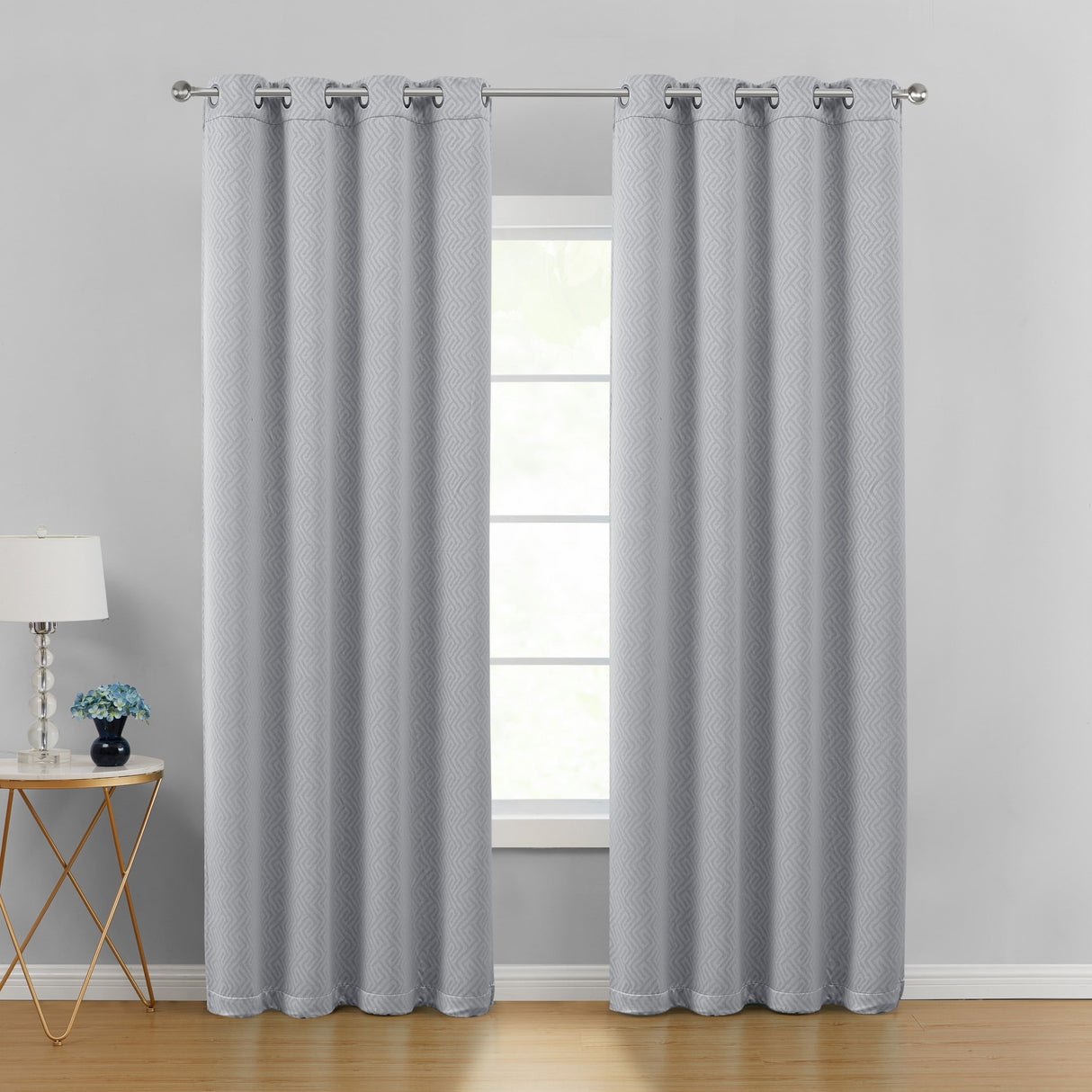 VCNY Home Zoe Geometric Grommet Blackout Curtain Panel - 52" x 90"