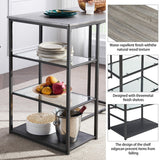 VECELO 3-Pieces Counter Dining Table Set