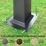 VEIKOUS 10' x 10' Outdoor Aluminum Pergola Gazebo with Retractable Canopy for Patio and Backyard