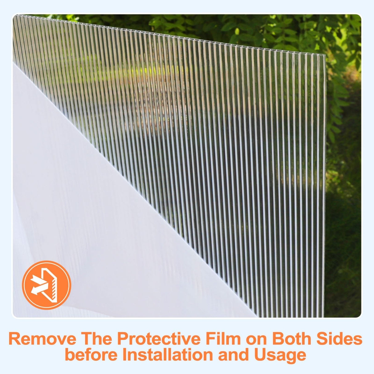 VEIKOUS 14 Pieces 4x2FT Polycarbonate Greenhouse Panels Twin-Wall Polycarbonate Sheet
