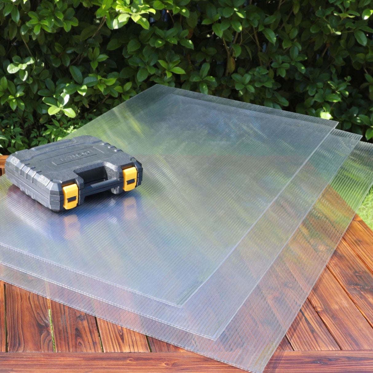 VEIKOUS 14 Pieces 4x2FT Polycarbonate Greenhouse Panels Twin-Wall Polycarbonate Sheet