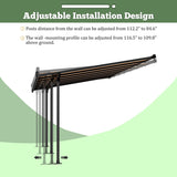 VEIKOUS 14 ft. x 10 ft. Patio Covers Wall Mount Gazebo Outdoor Pergola with PC Panel Roof