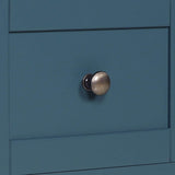 VEIKOUS Kitchen Buffet Sideboard Storage Cabinet with 2 Glass Doors and 4 Drawers