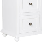 VEIKOUS Kitchen Buffet Sideboard Storage Cabinet with 2 Glass Doors and 4 Drawers
