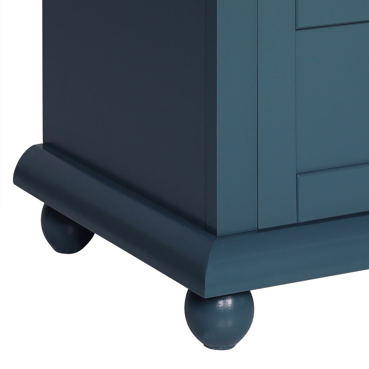 VEIKOUS Kitchen Buffet Sideboard Storage Cabinet with 2 Glass Doors and 4 Drawers