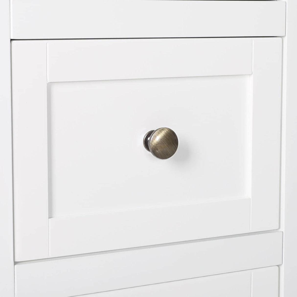 VEIKOUS Kitchen Buffet Sideboard Storage Cabinet with 2 Glass Doors and 4 Drawers