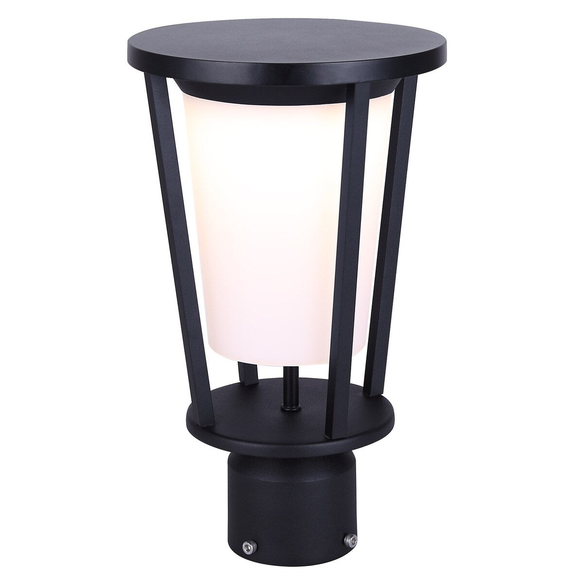 VERO. LOL675BK LED Integrated Outdoor Lantern Light, Black Finish
