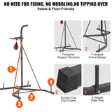 VEVOR 2 in 1 Punching Bag Stand Adjustable Height Boxing Punching Bag and Speed Bag Stand for Home Gym Fitness