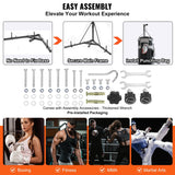 VEVOR 2 in 1 Punching Bag Stand Adjustable Height Boxing Punching Bag and Speed Bag Stand for Home Gym Fitness