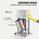 VEVOR 200W & 260W Electric Stuffer 10L & 15L Stainless 4 Tubes Stepless Speed Pedal Commercial