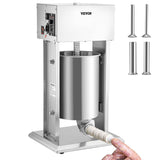 VEVOR 200W & 260W Electric Stuffer 10L & 15L Stainless 4 Tubes Stepless Speed Pedal Commercial