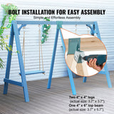 VEVOR A-Frame Middle Swing Set Brackets,Heavy Duty Carbon Steel Swing Set Hardware with Mounting Hardware