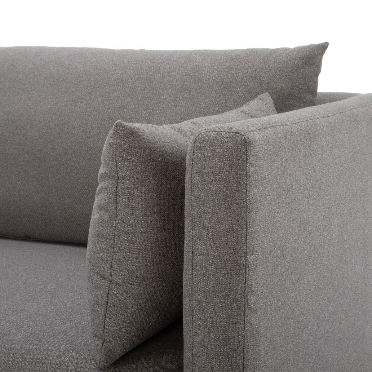 VIFAH Signature Italian Design 72-inch Tuxedo 2-Seater Sofa with Throw Pillows