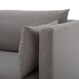 VIFAH Signature Italian Design 72-inch Tuxedo 2-Seater Sofa with Throw Pillows