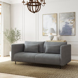 VIFAH Signature Italian Design 72-inch Tuxedo 2-Seater Sofa with Throw Pillows
