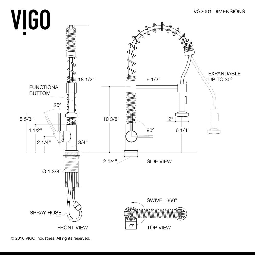 VIGO Chisholm 36-inch Double Bowl Kitchen Sink and Edison Faucet Set