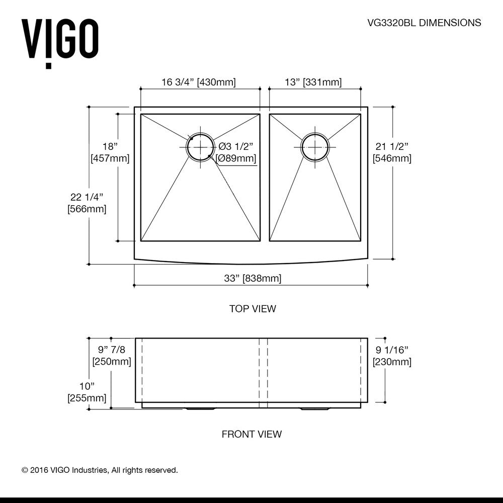 VIGO Chisholm Stainless Steel Kitchen Sink and Lincroft Faucet Set