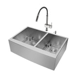 VIGO Chisholm Stainless Steel Kitchen Sink and Lincroft Faucet Set