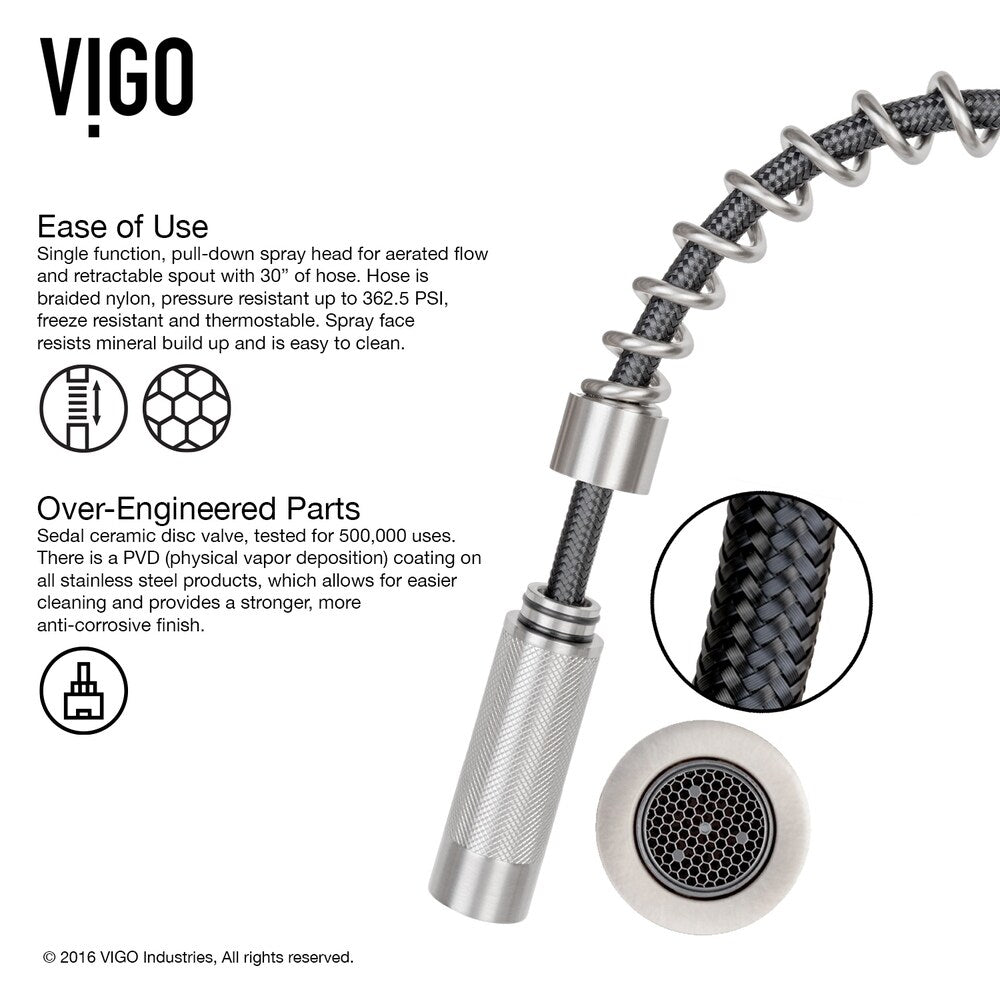 VIGO Chisholm Stainless Steel Kitchen Sink and Lincroft Faucet Set