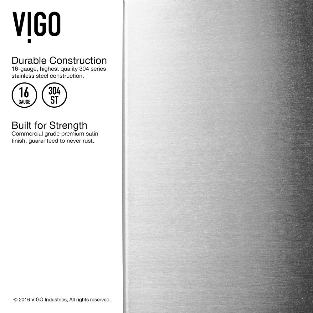 VIGO Chisholm Stainless Steel Kitchen Sink and Lincroft Faucet Set