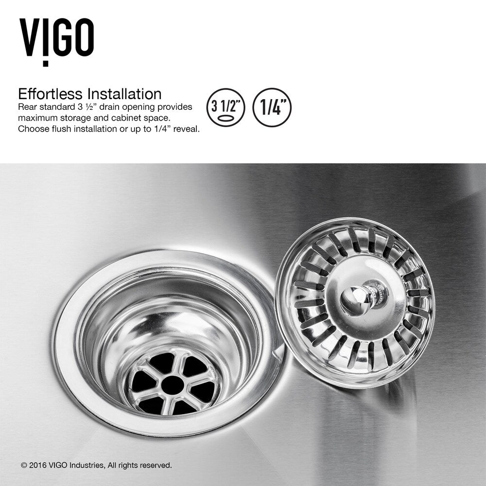 VIGO Chisholm Stainless Steel Kitchen Sink and Zurich Faucet Set