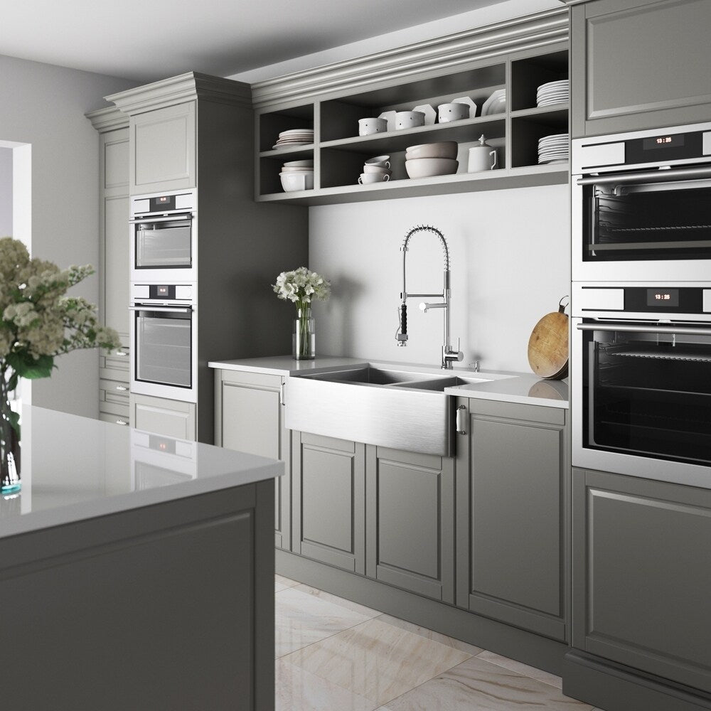 VIGO Chisholm Stainless Steel Kitchen Sink and Zurich Faucet Set