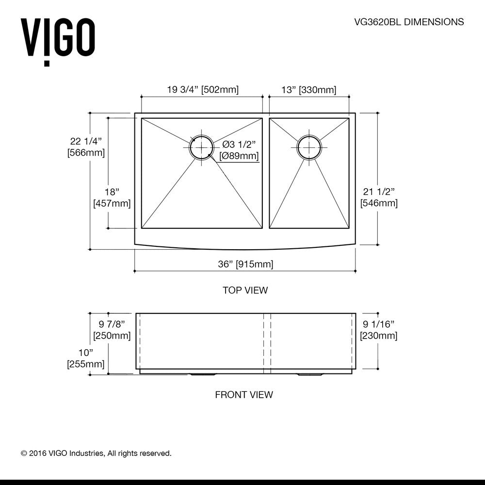 VIGO Chisholm Stainless Steel Kitchen Sink and Zurich Faucet Set