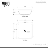 VIGO Hibiscus 16"L x 16"W MatteStone Vessel Sink and Amada 10"H Faucet Set
