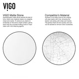 VIGO Hibiscus 16"L x 16"W MatteStone Vessel Sink and Amada 10"H Faucet Set