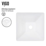VIGO Hibiscus 16"L x 16"W MatteStone Vessel Sink and Amada 10"H Faucet Set