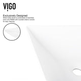 VIGO Hibiscus 16"L x 16"W MatteStone Vessel Sink and Amada 10"H Faucet Set