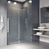 VIGO Rochelle 60-inch Adjustable Frameless Hinged Shower Door