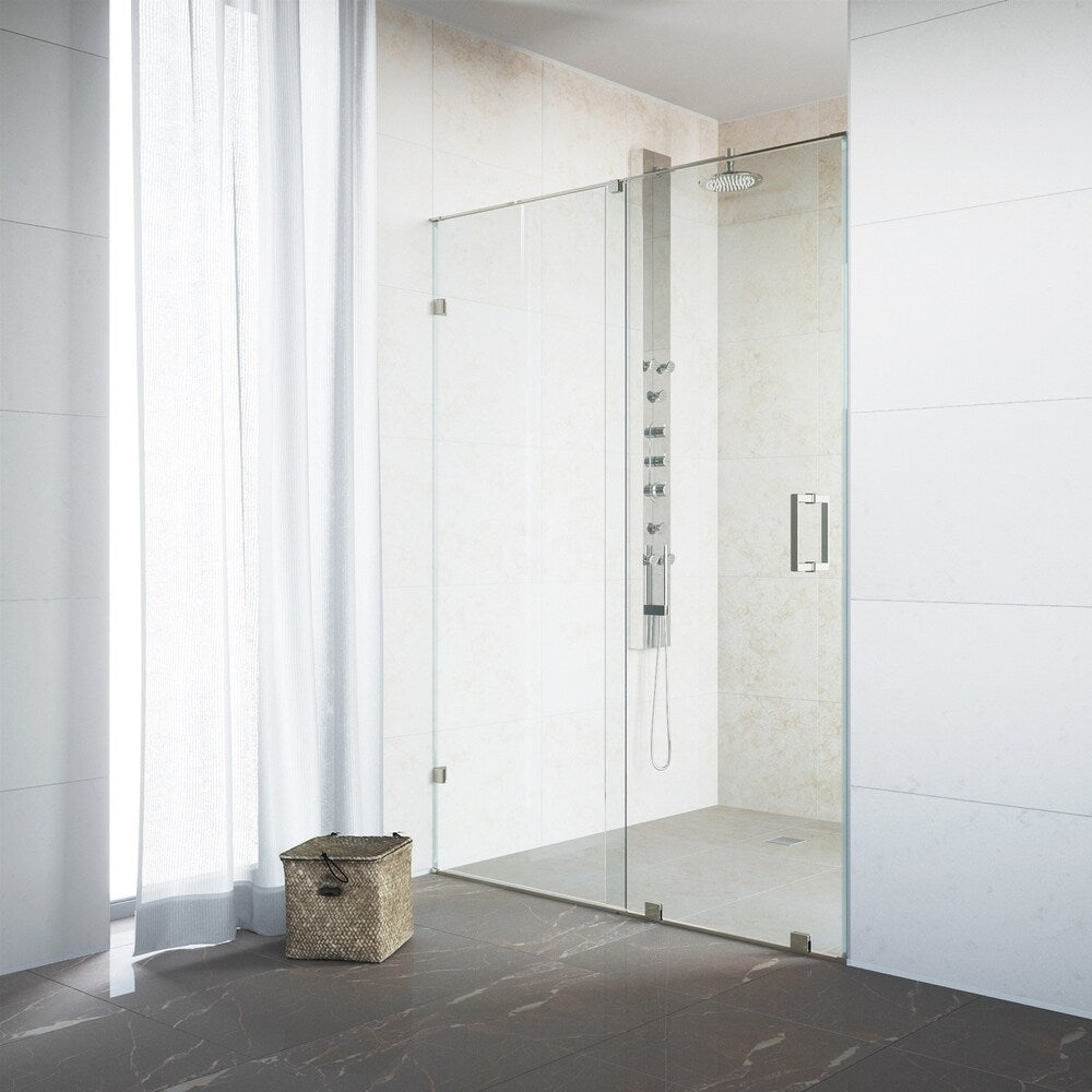 VIGO Ryland Clear Adjustable Frameless Sliding Shower Door