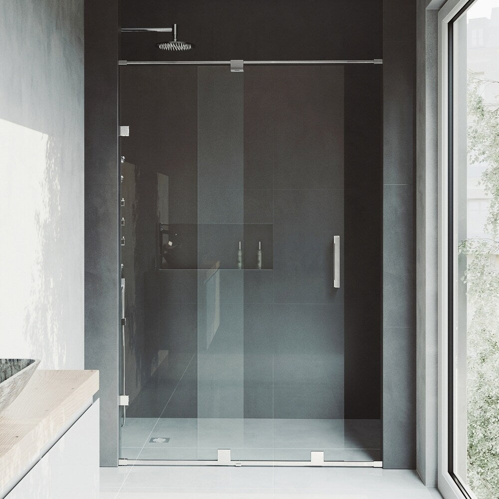 VIGO Ryland Clear Adjustable Frameless Sliding Shower Door