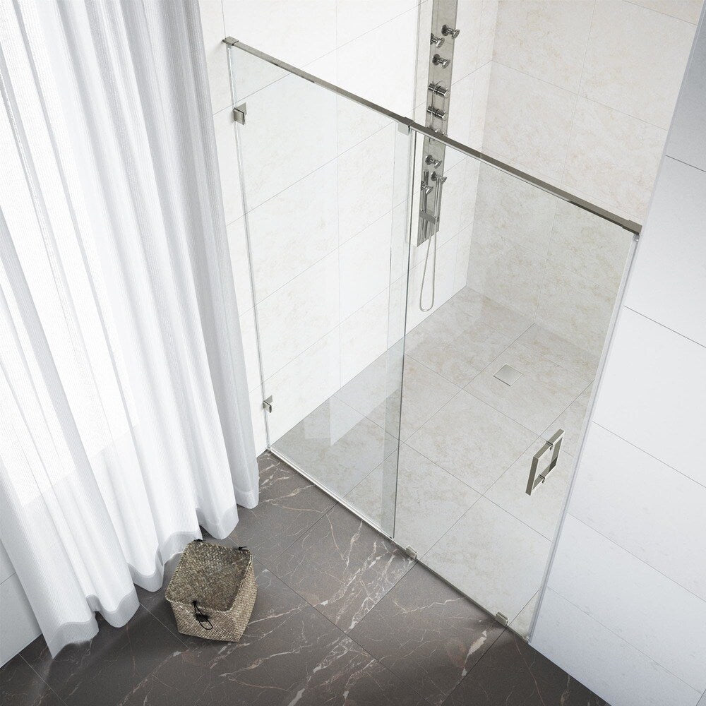 VIGO Ryland Clear Adjustable Frameless Sliding Shower Door