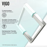 VIGO Ryland Clear Adjustable Frameless Sliding Shower Door