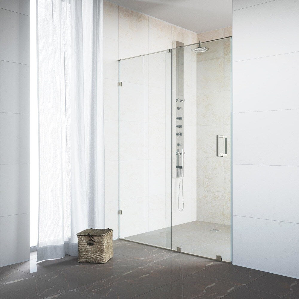 VIGO Ryland Clear Adjustable Frameless Sliding Shower Door