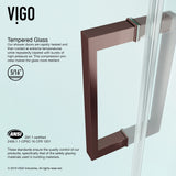 VIGO Soho Clear Adjustable Frameless Shower Door