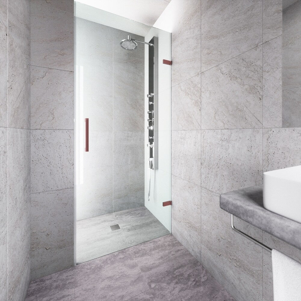 VIGO Soho Clear Adjustable Frameless Shower Door