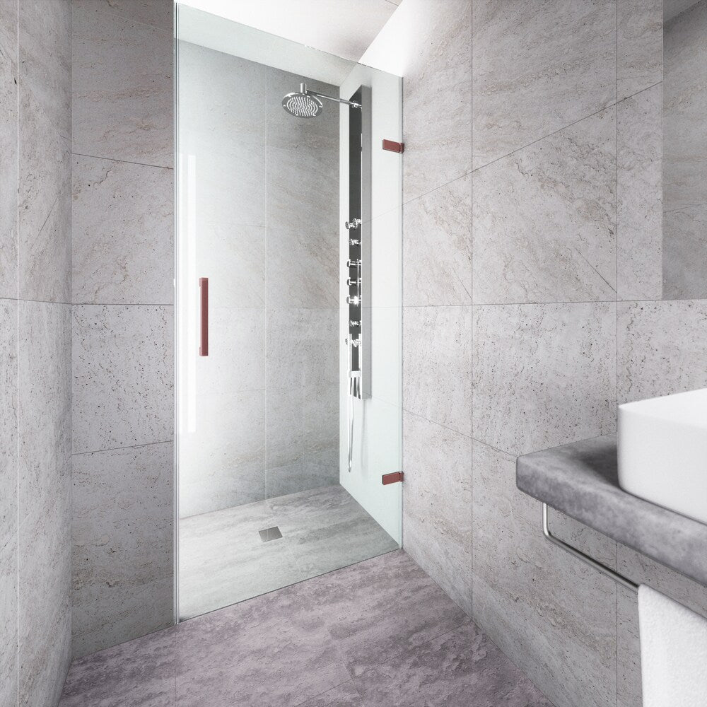 VIGO Soho Clear Adjustable Frameless Shower Door