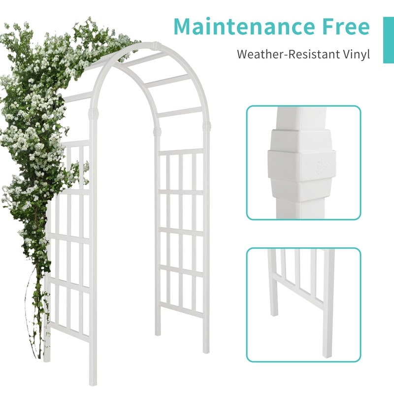 39.6" W x 86.2" H PVC Garden Arch