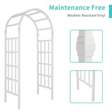 39.6" W x 86.2" H PVC Garden Arch